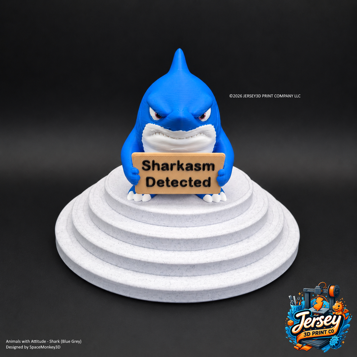 Sarcastic Shark - Animals with Attitude Funny Animal Figurines for the Home or Office