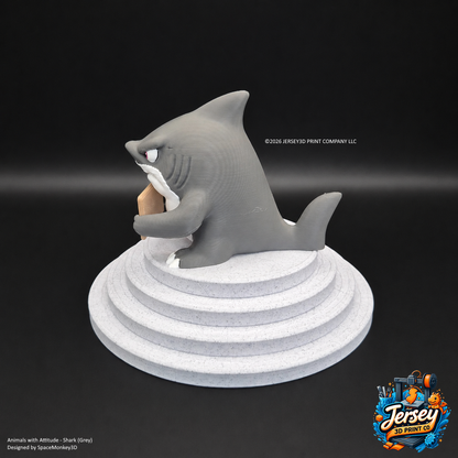 Sarcastic Shark - Animals with Attitude Funny Animal Figurines for the Home or Office