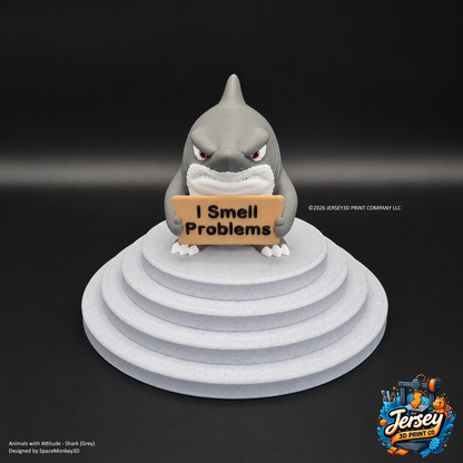 Sarcastic Shark - Animals with Attitude Funny Animal Figurines for the Home or Office