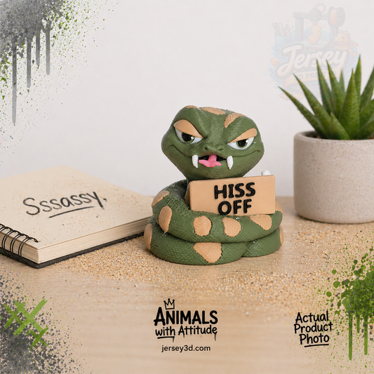 Sassy Snake Figurine - Animals with Attitude Adult Humor for the Home or Office