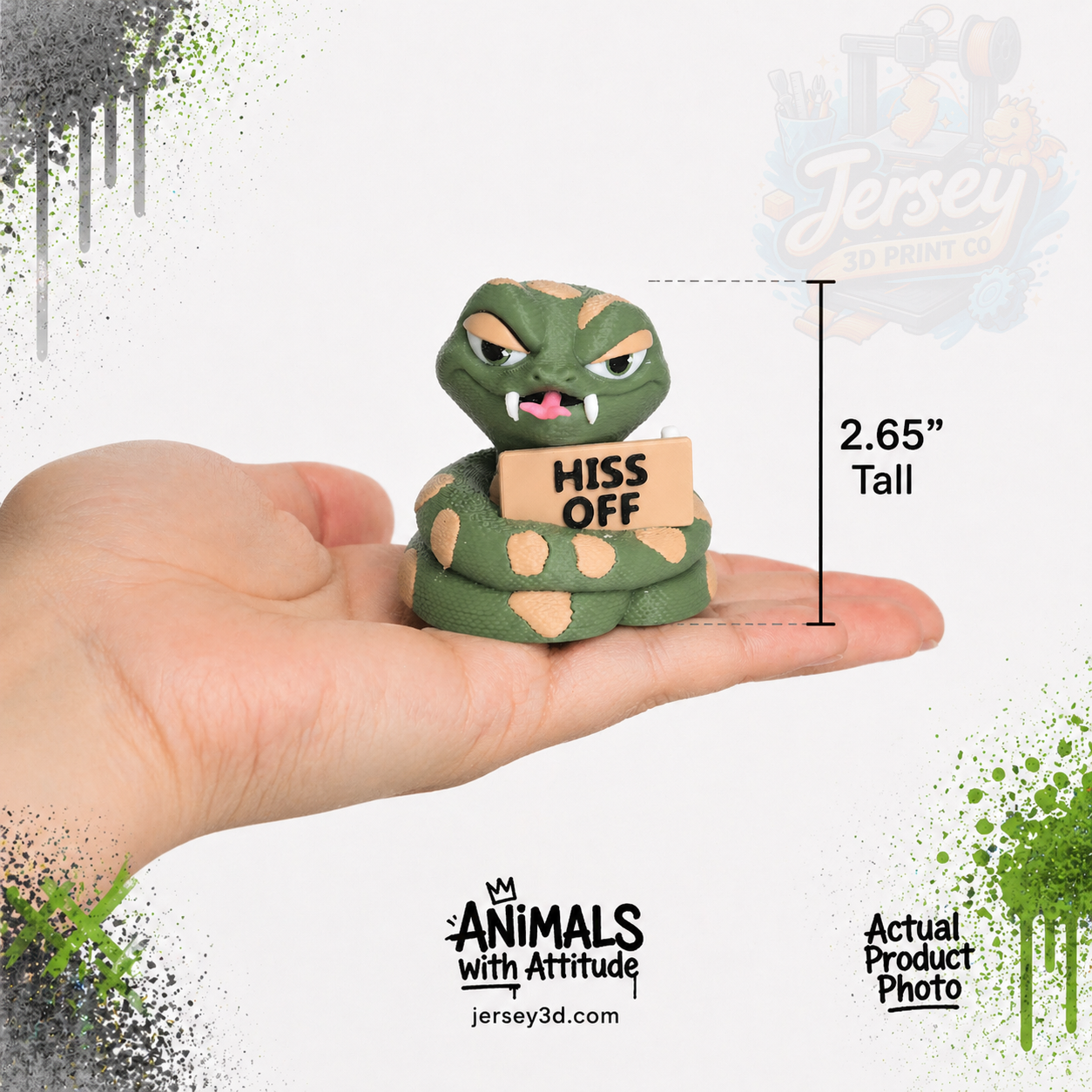 Sassy Snake Figurine - Animals with Attitude Adult Humor for the Home or Office
