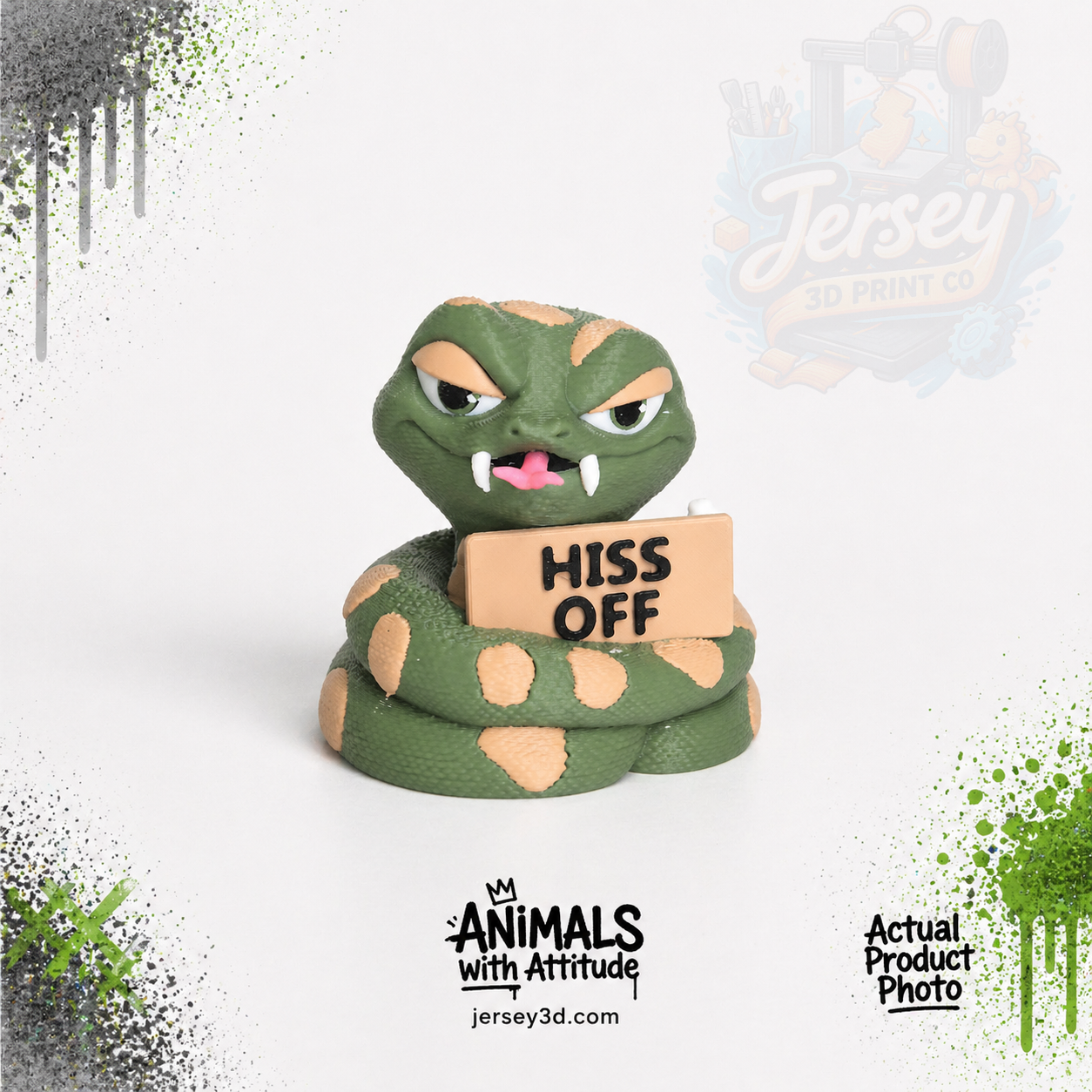 Sassy Snake Figurine - Animals with Attitude Adult Humor for the Home or Office