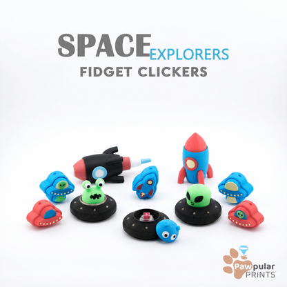 Space Explorer Fidget Clicker Sensory Toys by Pawpular Prints
