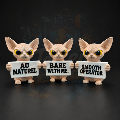 Sphynx Cat Desk Toy- Animals with Attitude Funny Animal Figurines for the Home or Office