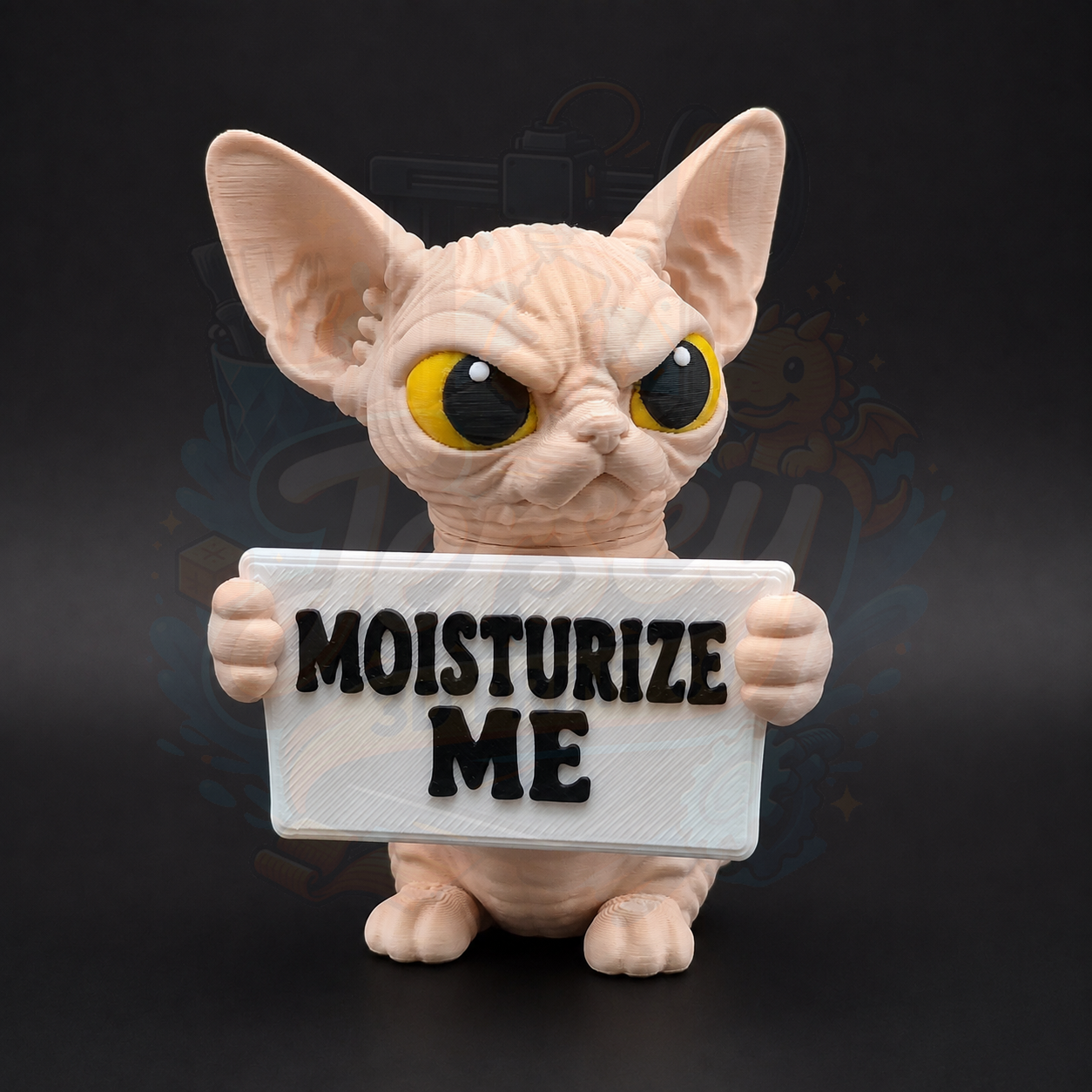 Sphynx Cat Desk Toy- Animals with Attitude Funny Animal Figurines for the Home or Office