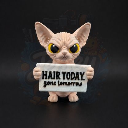 Sphynx Cat Desk Toy- Animals with Attitude Funny Animal Figurines for the Home or Office