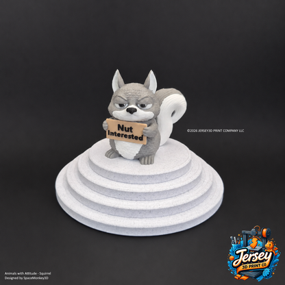 Moody Squirrel - Animals with Attitude Funny Animal Figurines for the Home or Office