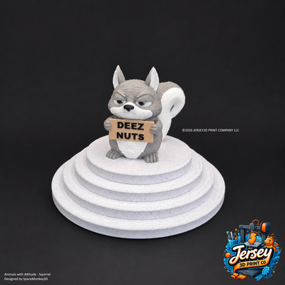 Moody Squirrel - Animals with Attitude Funny Animal Figurines for the Home or Office