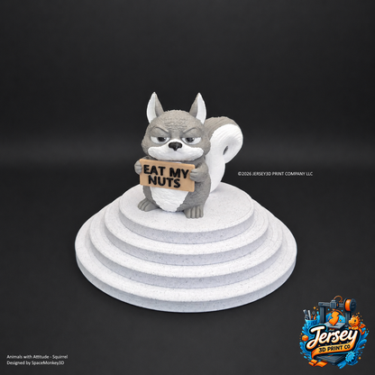 Moody Squirrel - Animals with Attitude Funny Animal Figurines for the Home or Office