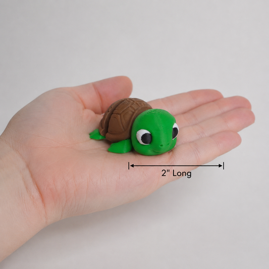 Baby Turtle Flexi Toy – 3D Printed Articulated Mini Turtle