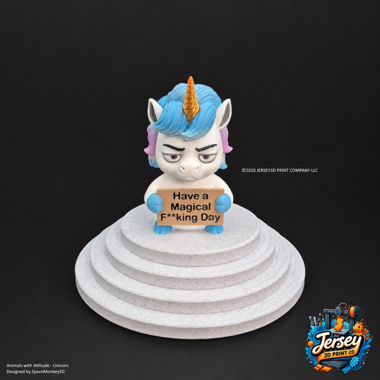 Sarcastic Unicorn - Animals with Attitude Funny Animal Figurines for the Home or Office