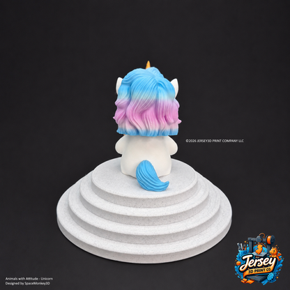 Sarcastic Unicorn - Animals with Attitude Funny Animal Figurines for the Home or Office