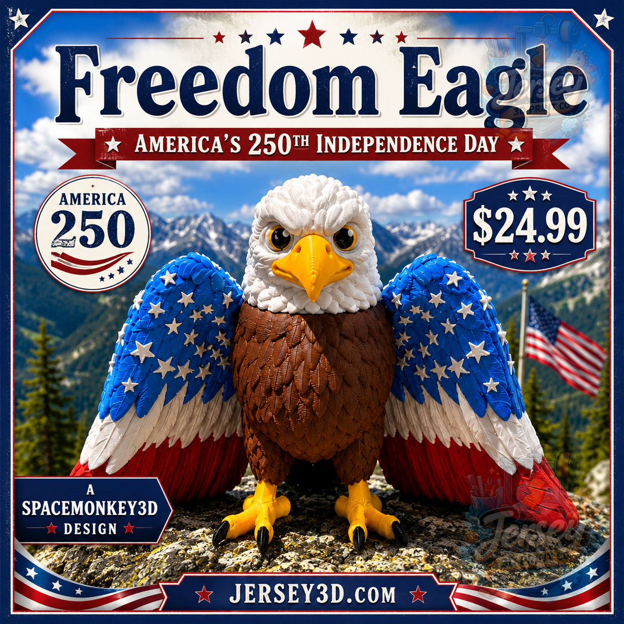 Freedom Eagle 250th American Independence Anniversary Figurine