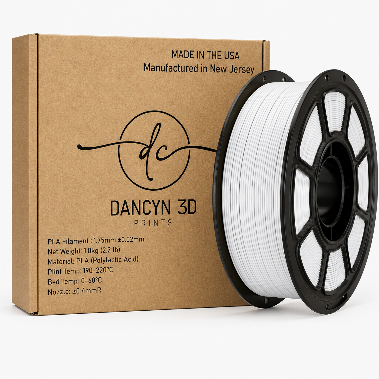 Dancyn3D PLA Basic American Made 3D Printer Filament